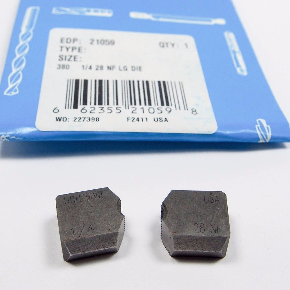 Two-Piece Adjustable Dies 1/4-28 Carbon Steel UNF 21059 USA