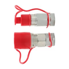 3/4″ NPT Flat Face Hydraulic Quick Connect Couplers Skid Steer Set
