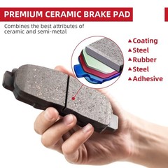 Carbon Fiber Ceramic Brake Pads Front Rear Set Honda Odyssey 2005-2010