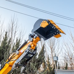 MMS Mini Excavator 13.5hp 1.4Ton Gas B&S EPA Engine With Swing Boom