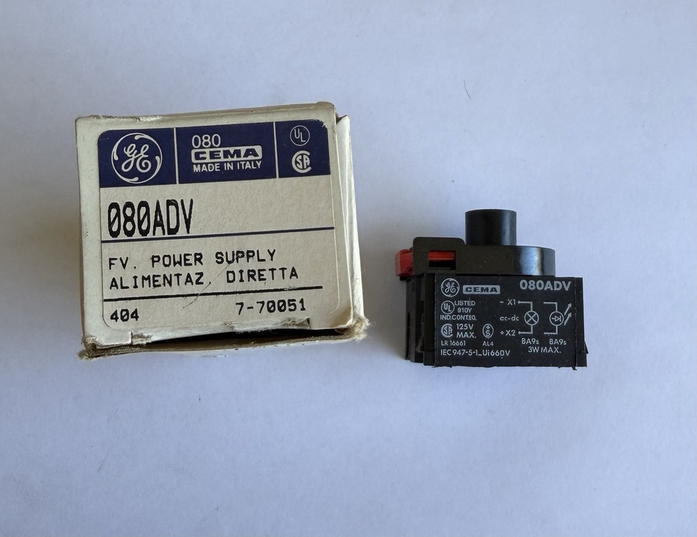GENERAL ELECTRIC CEMA 080ADV POWER SUPPLY PILOT LIGHT