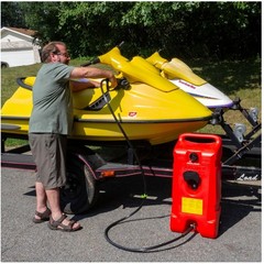 Portable Fuel Transfer Pump, 14 Gallon Gas Caddy
