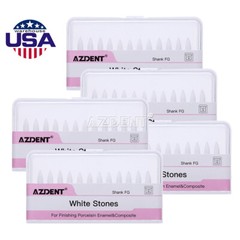 Dental Mounted White Polishing Stones Flame shape FG bur Arkansas Stone Points