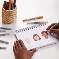 12 Count Sharpie Fine Point Permanent Markers Portrait Colors Skin Tone Assorted