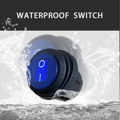 mankk 4Pcs Round Rocker Switch 12V Waterproof Toggle Switch SPST 3 Pin ON/Off…