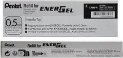 Pentel Refill Ink for EnerGel Liquid Gel Pen, fine (0.5mm), Black Ink, Box of 12