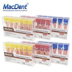 60/120pcs Dental Gutta Percha Points Full Taper 0.02/0.04/0.06 Size 15-40 45-80