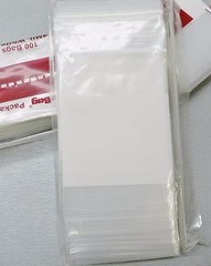 WHITE Block Bags RELOC ZIPPIT 3×5 4mil H. D. 3 x 5″ 4 Mil Bags 100