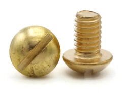 #10-32 | Brass Slotted Round Head Machine Screws – Select Length & Qty