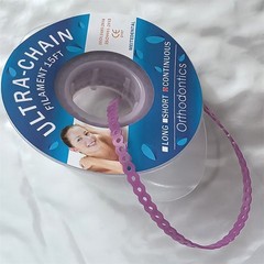 10Rolls Dental Orthodontic Elastolink Chain Long & Short & Continuous Purple