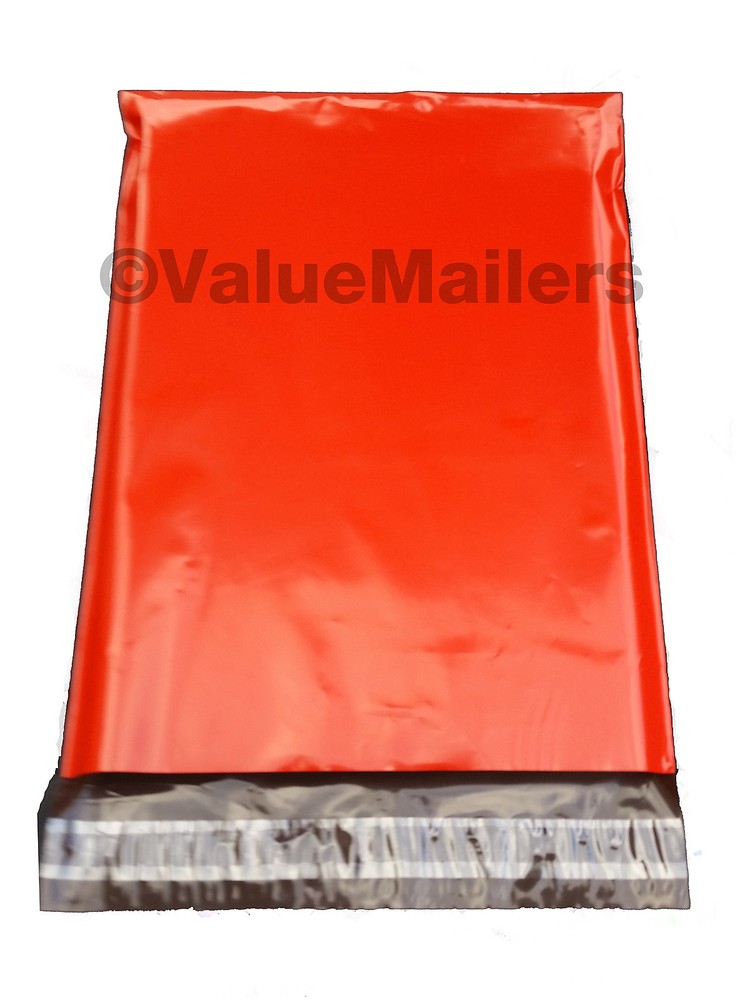 100 7.5×10.5 RED Poly Mailers Shipping Envelopes Couture Boutique Quality Bags