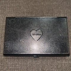 Brighton vintage multi color hearts Metal leather Business Card Holder Case