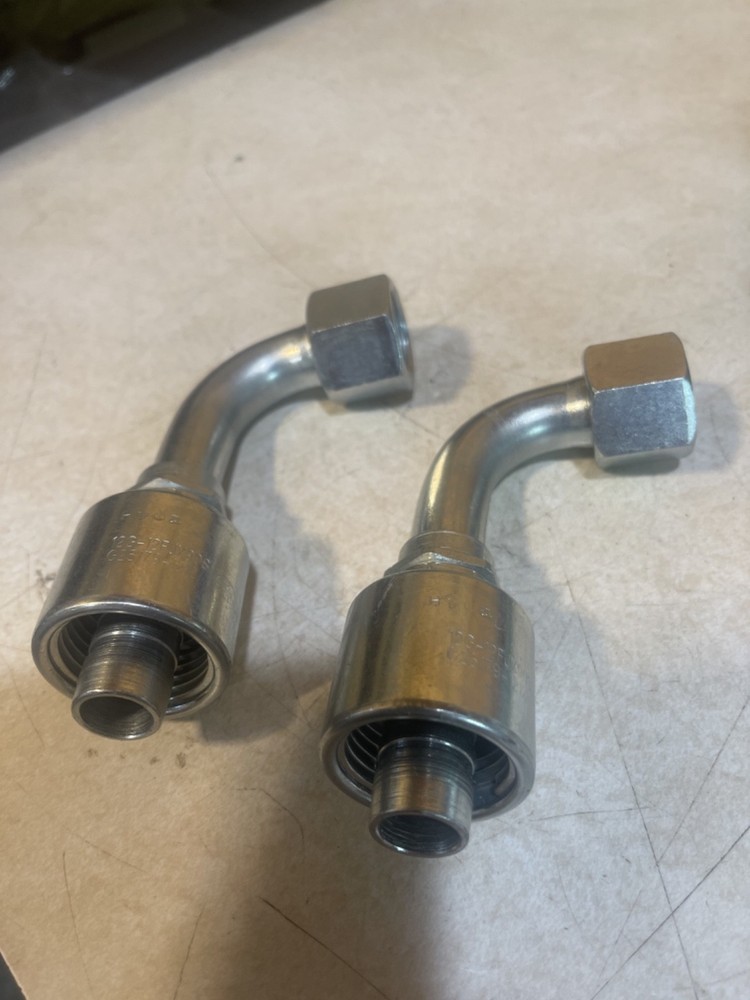 Gates Hydraulic Fitting MegaCrimp 12G-12FJX90S G25179-1212 3/4 Hose (N4)