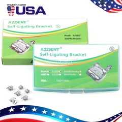 AZDENT Orthodontic Dental Self-ligating Bracket Braces Mini Roth 0.022 Hooks 345