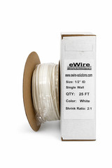 1/2″ Heat Shrink Tubing 2:1 25FT Roll White Yellow Green Single Wall Wire Cable