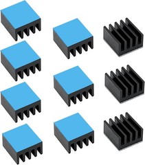(10PCS Pack) Small Heat Sinks Kit 9x9x5mm / 0.35×0.35×0.2 inch Aluminum Heatsink