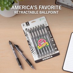 Zebra Pen Z-Grip Retractable Ballpoint Pen, 1 Count (Pack of 7), Black C