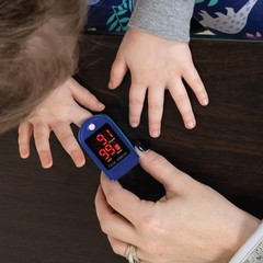 Roscoe Medical Finger Pulse Oximeter Oxygen 1 Count (Pack of 1), Blue