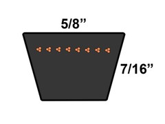 D&D PowerDrive B109 or 5L1120 5/8 x 112in V-belt Vbelt