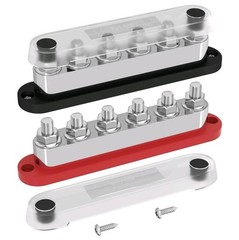 600A Power Distribution Block 12V Bus Bar Terminal Block 6 x 3/8″ Terminal Studs