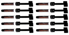 10 x Dental PrimeDent Light Cure Resin Based Hybrid Restorative Composite 4.5gm