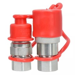 3/8″ Flat Face Hydraulic Quick Connect Coupler Set , 3/8″ NPT Thread FF38M-06N