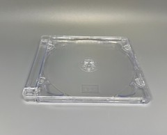 5 CLEAR ORIGINAL SINGLE SUPER JEWEL BOX W/SJB LOGO, LARGE HINGE,O-SJB
