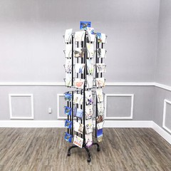 64 Adjustable Pockets Display Rack 5×7 7×5 up to 11″W X 8″T Cards 1.2″ D Pockets
