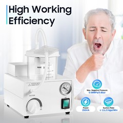 1000mL Portable Phlegm Suction Unit Emergency Medical Vacuum Aspirator Machine