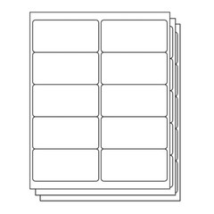 2″ x 4″ Shipping Address Labels for Laser Ink Jet Adhesive 10 UP 100-4000 Sheets