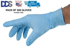 Nitrile Exam Gloves, Powder free, SIZE LARGE, PACK OF 300 (NEW & FAST SHIPPING)