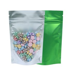 100 New Stand Up Mylar QuickQlick™ Resealable Bags Zip Multiple Colors and Sizes