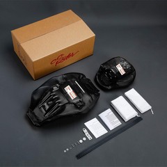 Motorcycle Seat Low Profile Two-Piece 2-Up with Red Stitching for Touring