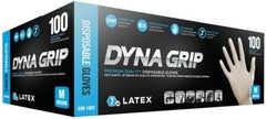 SAS 650-1001 S Small Dyna Grip Latex Exam Gloves Powder Free Box/100