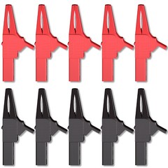 10PCS Heavy Duty Alligator Clip Insulated Crocodile Clip with 4mm Banana Socket