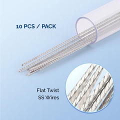 Dental Orthodontic Retainer Wire Bracket Lingual Flat Straight Stainless Steel
