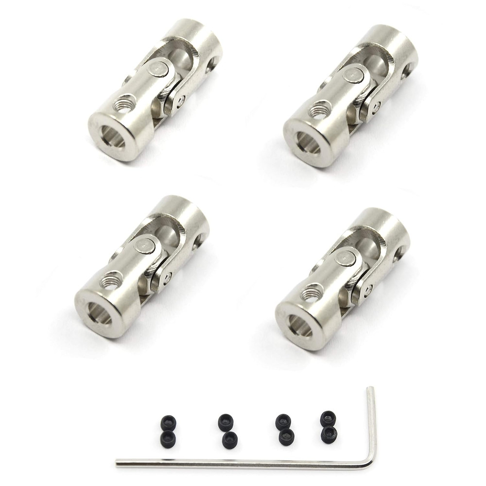 4 Pcs 3mm to 4mm Universal Joint Shaft Coupling with Screws for Motor