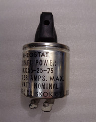 OHMITE AIRCRAFT 75 OHMS 25W POWER RHEOSTAT AN3155-25-75 NEW (LAST ONES)