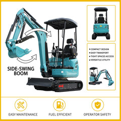 2.5 Ton Mini Excavator Kubota D902 Engine Extendable Track Side Swing Digger EPA