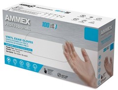 *1,000-Piece* Ammex Professional Vinyl Exam Medical Gloves Clear Large VPF66100