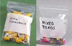 Clear Zip Lock Resealable Bags with White Block Jewelry Poly Plastic