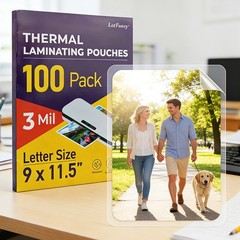 200 Pack 3 Mil 9 x 11.5″ Letter Size Thermal Laminating Laminator Pouches Sheets