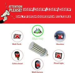 (2-Pack) 800W Equival 200W LED Corn Light E39 Industrial Warehouse Factory Bulb