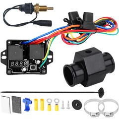 DIGITAL ADJUSTABLE ELECTRIC FAN 1/8 INCH NPT THERMOSTAT TEMP SWITCH HOSE FITTING