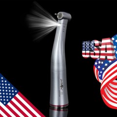 Dental Fiber Optic LED 1:5 Contra Angle Handpiece fit Electric Micro Motor