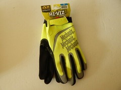 MechanixWear HI-VIZ Universal Utility Work Gloves 1 Pair Yellow/Black/Gray New