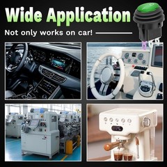 Waterproof LED Rocker Toggle Switch 12V SPST 3 Pin On Off Car M Color: Green-1