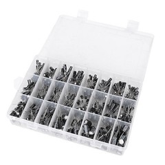 500pcs 0.1uF-1000uF Mixed 24 values Electrolytic Capacitors Assortment Kit Set