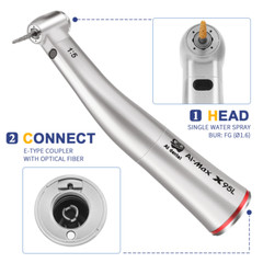 Dental electric motor LED micromotor 1:5 + 1:1 contra angle handpiece for Chair