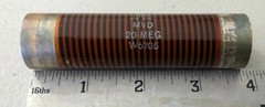 Vintage IRC MVD Metal Film High Voltage Resistors 20-MEGOHM W-6705 NOS